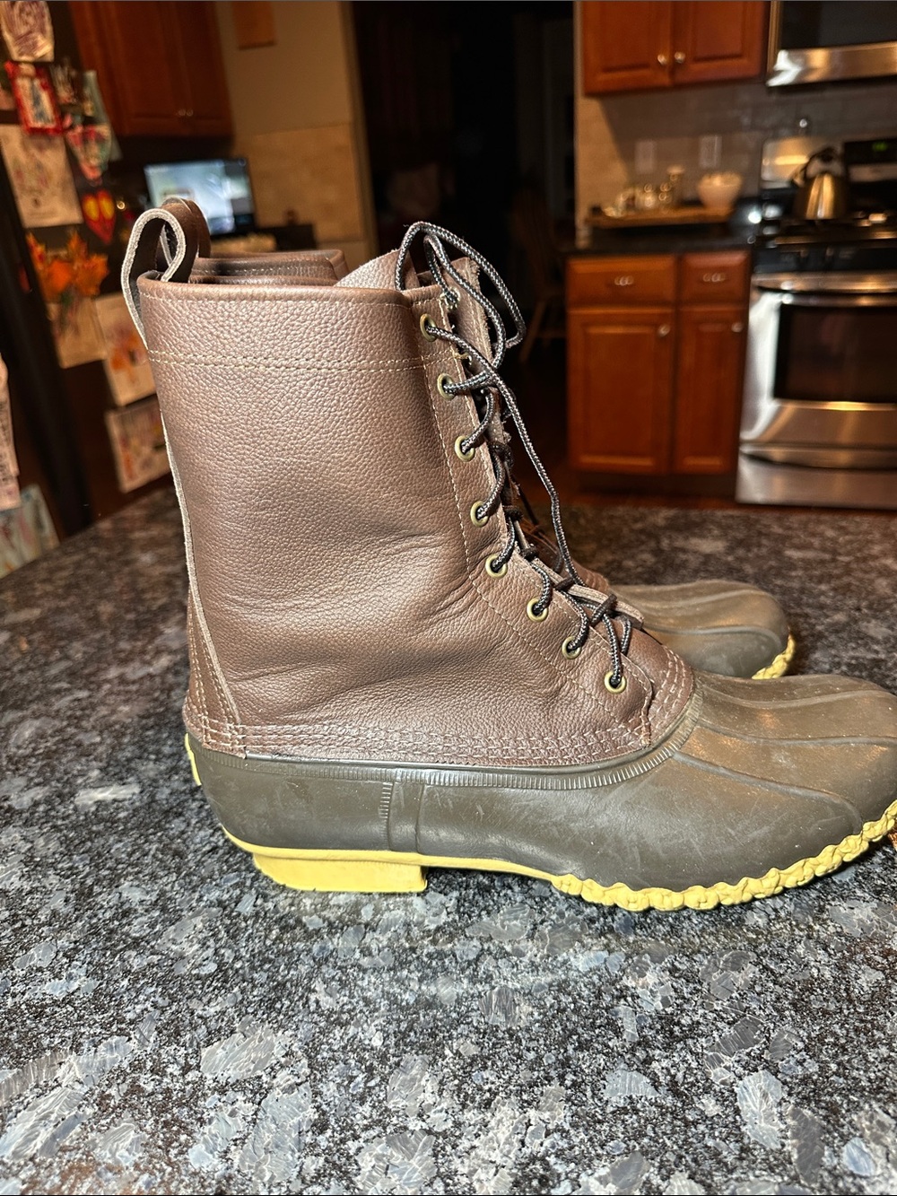 LL Bean 10" Main Hunting Boots Dark Brown Men’s Size 12 - Picture 3 of 7